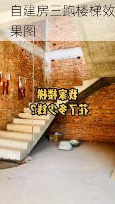 自建房三跑楼梯效果图