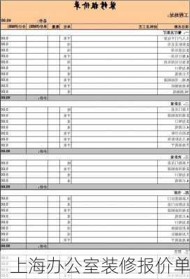 上海办公室装修报价单