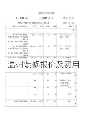 温州装修报价及费用