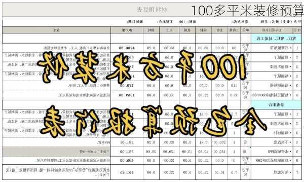 100多平米装修预算