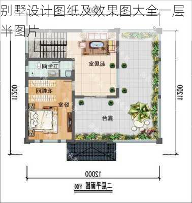 别墅设计图纸及效果图大全一层半图片