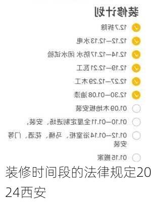 装修时间段的法律规定2024西安